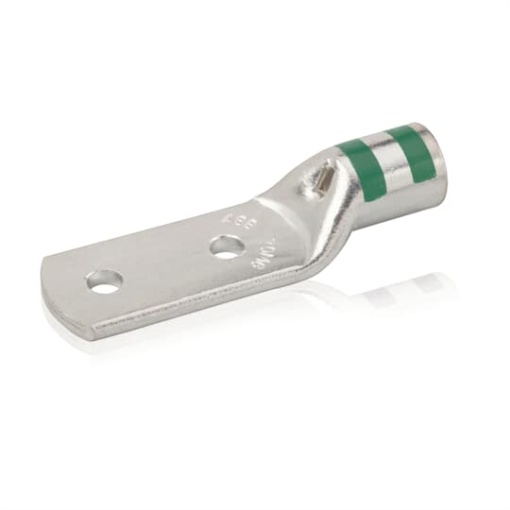 LUG STR 95MM2 M10 CL A 2HL CU GRN